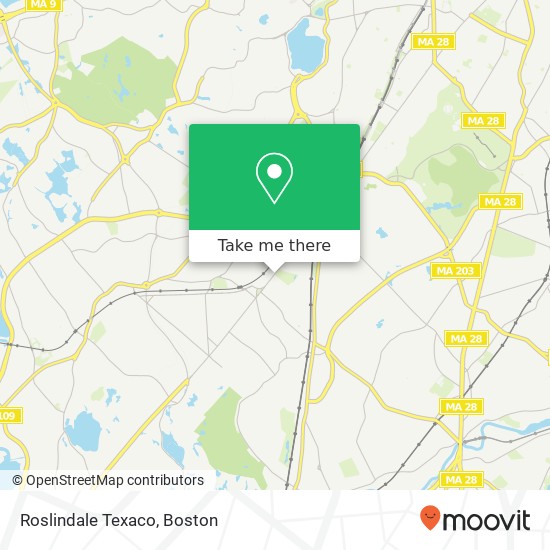 Mapa de Roslindale Texaco