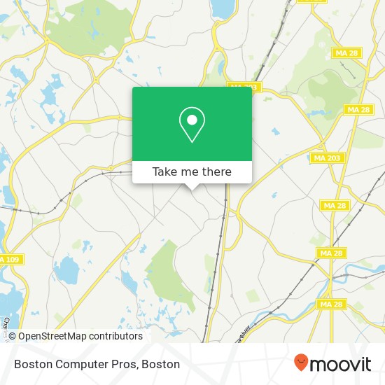 Mapa de Boston Computer Pros
