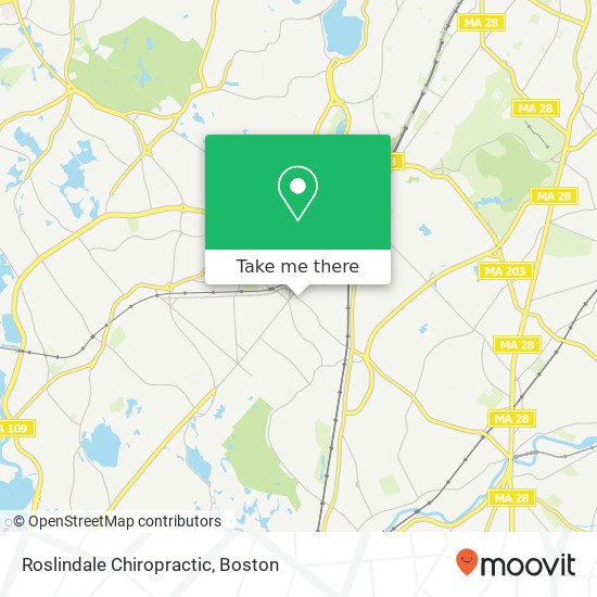 Roslindale Chiropractic map