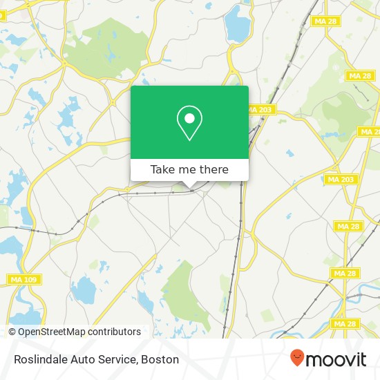 Mapa de Roslindale Auto Service