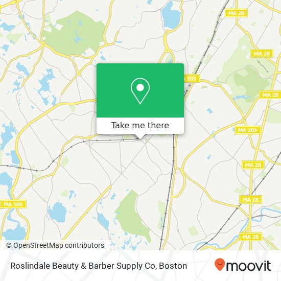 Mapa de Roslindale Beauty & Barber Supply Co