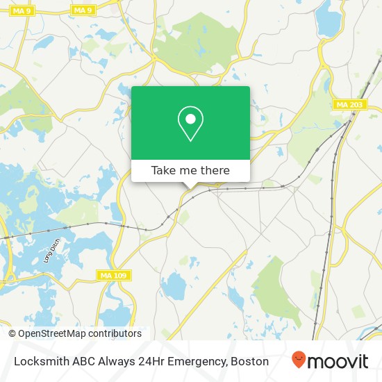 Locksmith ABC Always 24Hr Emergency map