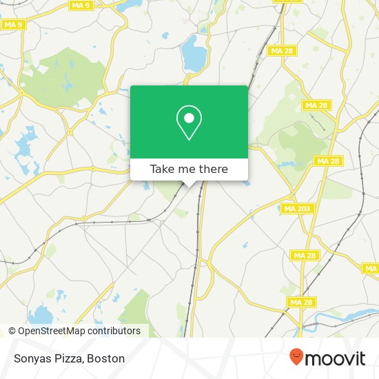 Sonyas Pizza map
