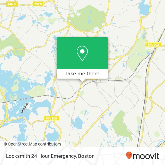 Mapa de Locksmith 24 Hour Emergency