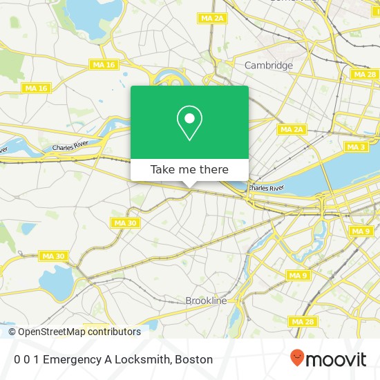 0 0 1 Emergency A Locksmith map