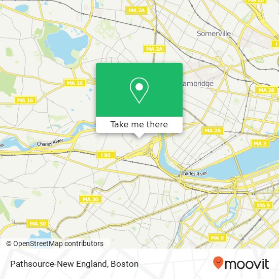 Mapa de Pathsource-New England