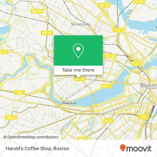 Mapa de Harold's Coffee Shop