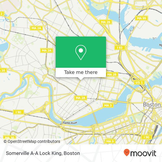 Mapa de Somerville A-A Lock King