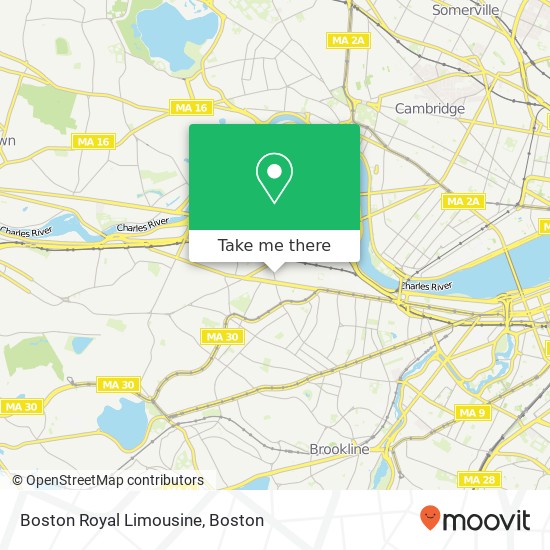 Mapa de Boston Royal Limousine