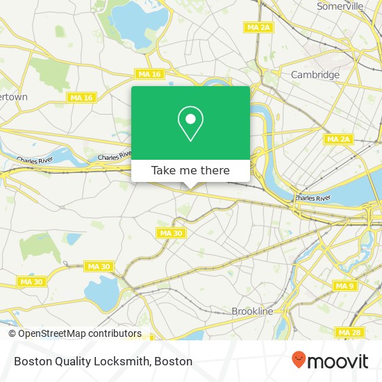 Mapa de Boston Quality Locksmith