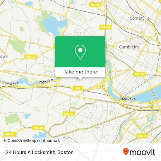 Mapa de 24 Hours A Locksmith