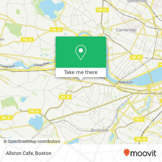 Allston Cafe map