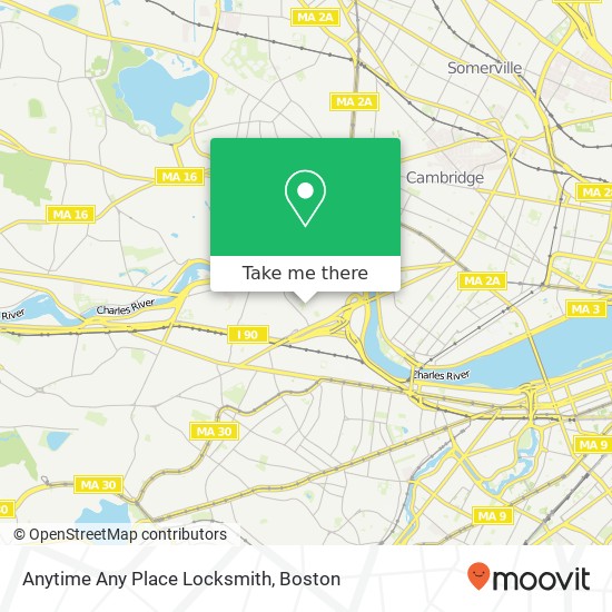 Mapa de Anytime Any Place Locksmith