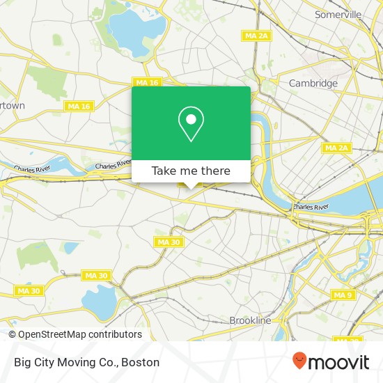 Mapa de Big City Moving Co.