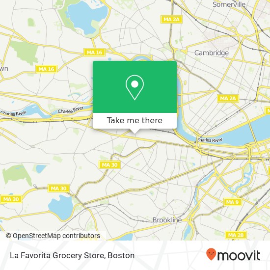 Mapa de La Favorita Grocery Store