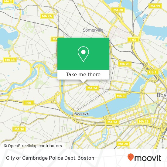 City of Cambridge Police Dept map