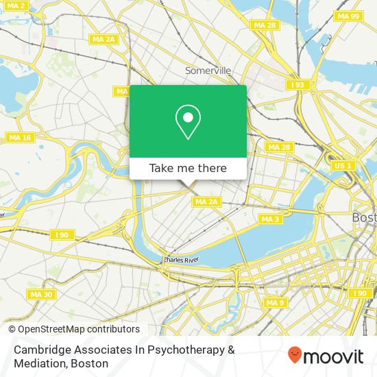 Mapa de Cambridge Associates In Psychotherapy & Mediation