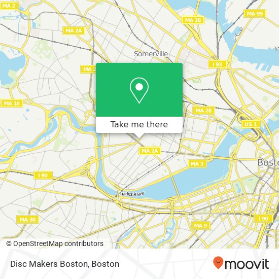 Mapa de Disc Makers Boston