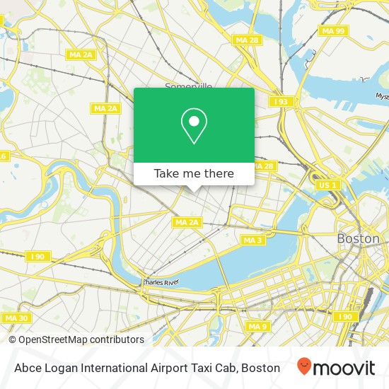 Abce Logan International Airport Taxi Cab map