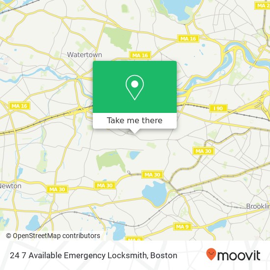 Mapa de 24 7 Available Emergency Locksmith