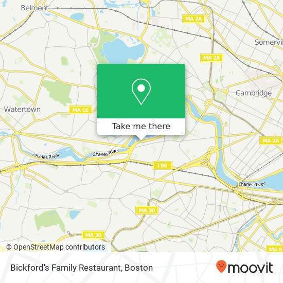 Bickford's Family Restaurant map