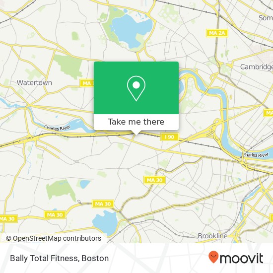 Mapa de Bally Total Fitness