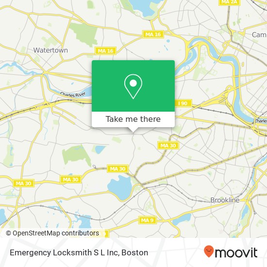 Mapa de Emergency Locksmith S L Inc