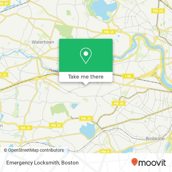 Mapa de Emergency Locksmith