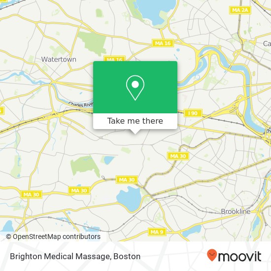 Brighton Medical Massage map