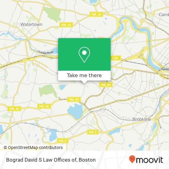 Bograd David S Law Offices of map