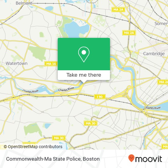 Commonwealth-Ma State Police map