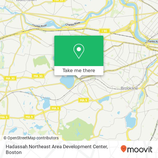 Hadassah Northeast Area Development Center map