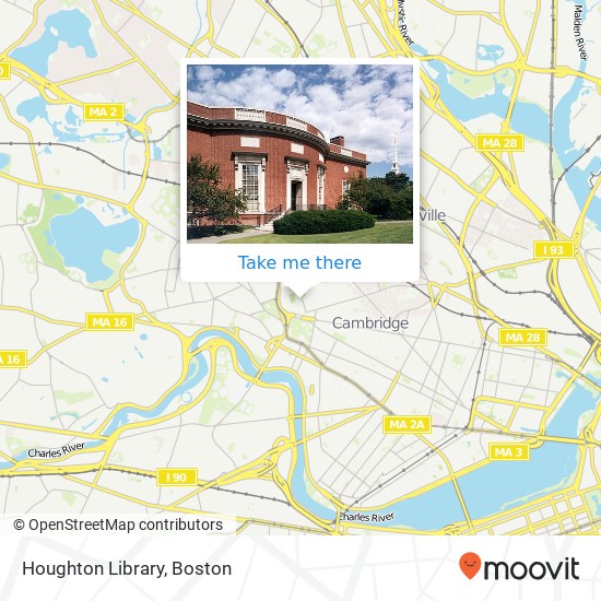 Mapa de Houghton Library