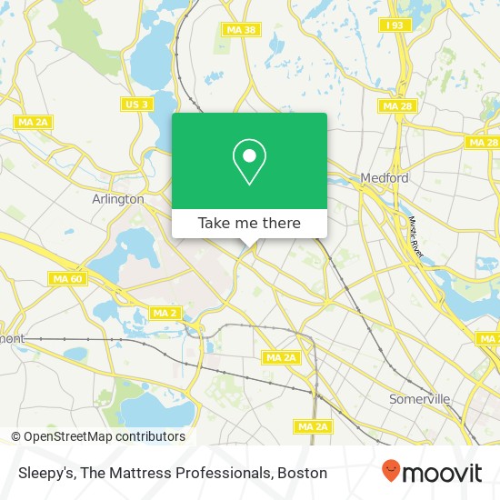 Mapa de Sleepy's, The Mattress Professionals