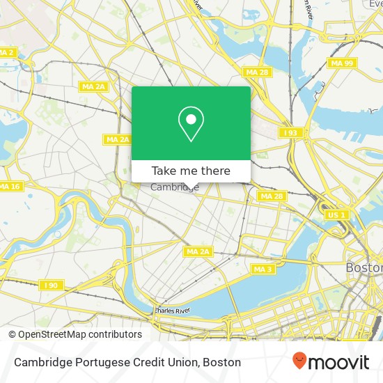 Cambridge Portugese Credit Union map