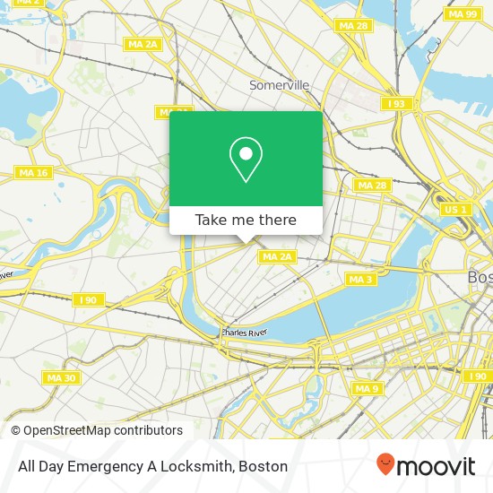 All Day Emergency A Locksmith map