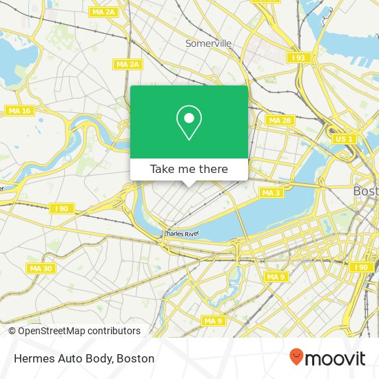 Hermes Auto Body map