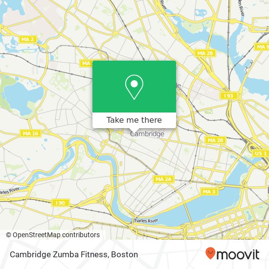 Mapa de Cambridge Zumba Fitness