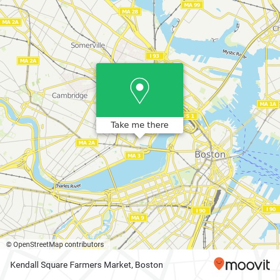 Mapa de Kendall Square Farmers Market