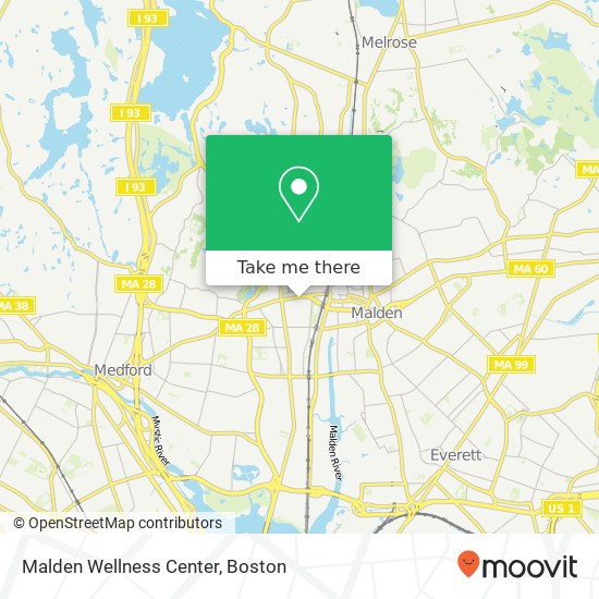 Malden Wellness Center map