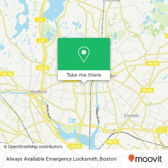 Mapa de Always Available Emergency Locksmith