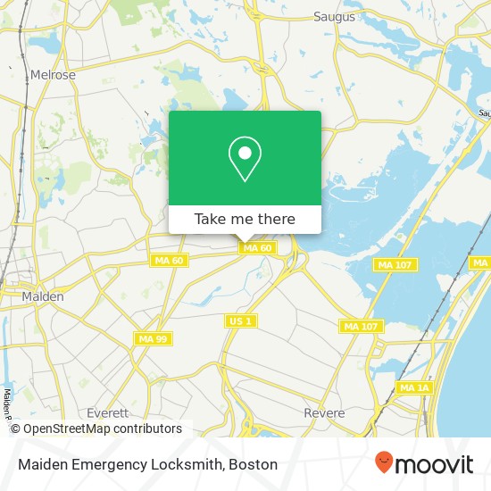 Maiden Emergency Locksmith map