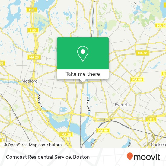 Mapa de Comcast Residential Service
