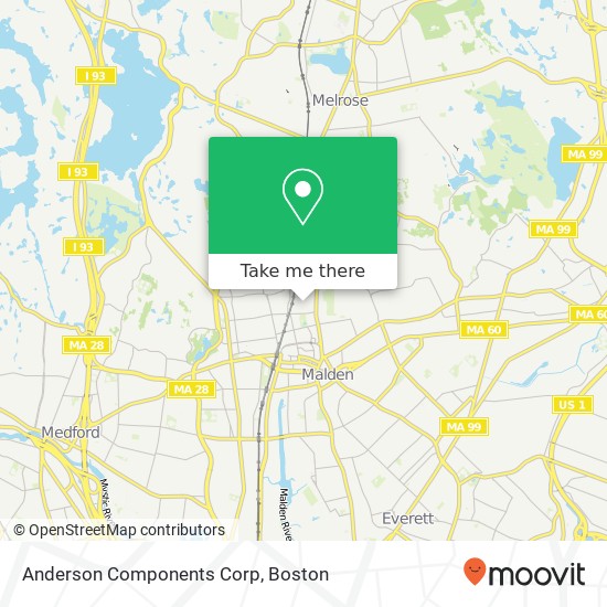 Mapa de Anderson Components Corp