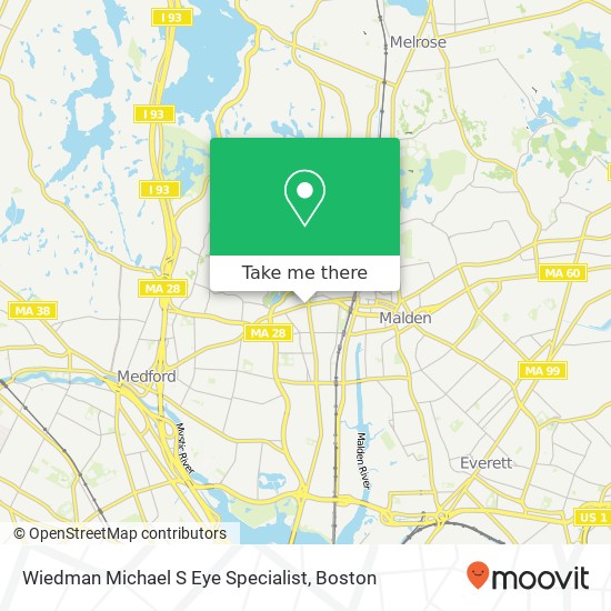 Mapa de Wiedman Michael S Eye Specialist