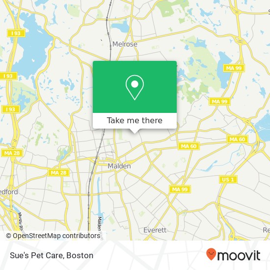 Sue's Pet Care map