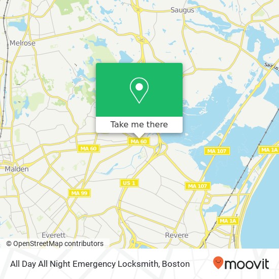 Mapa de All Day All Night Emergency Locksmith