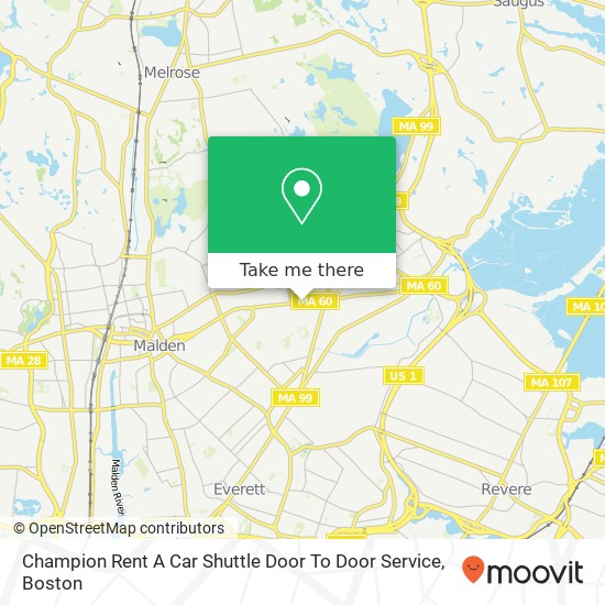 Champion Rent A Car Shuttle Door To Door Service map