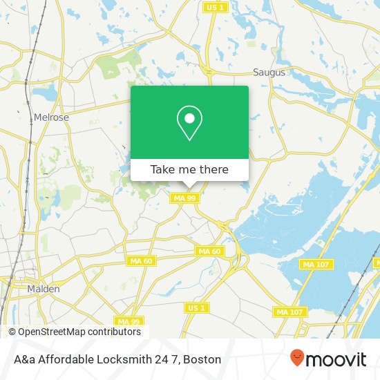 A&a Affordable Locksmith 24 7 map