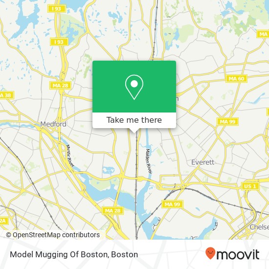 Mapa de Model Mugging Of Boston